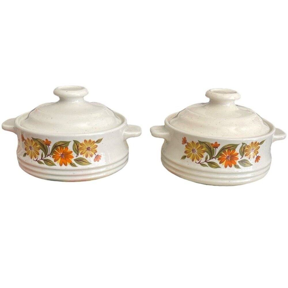 Cappi Set Of 2 Bake Serve N’ Store Stoneware And Lids